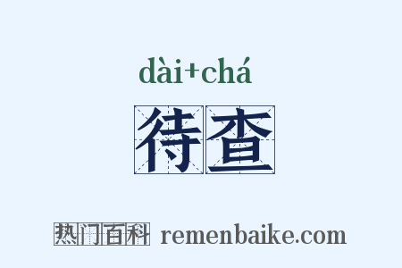 待查是什么意思的图片